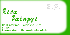 rita palagyi business card